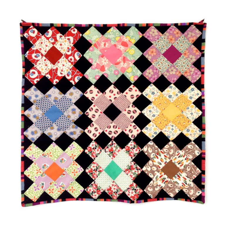 granny squares wall quilt