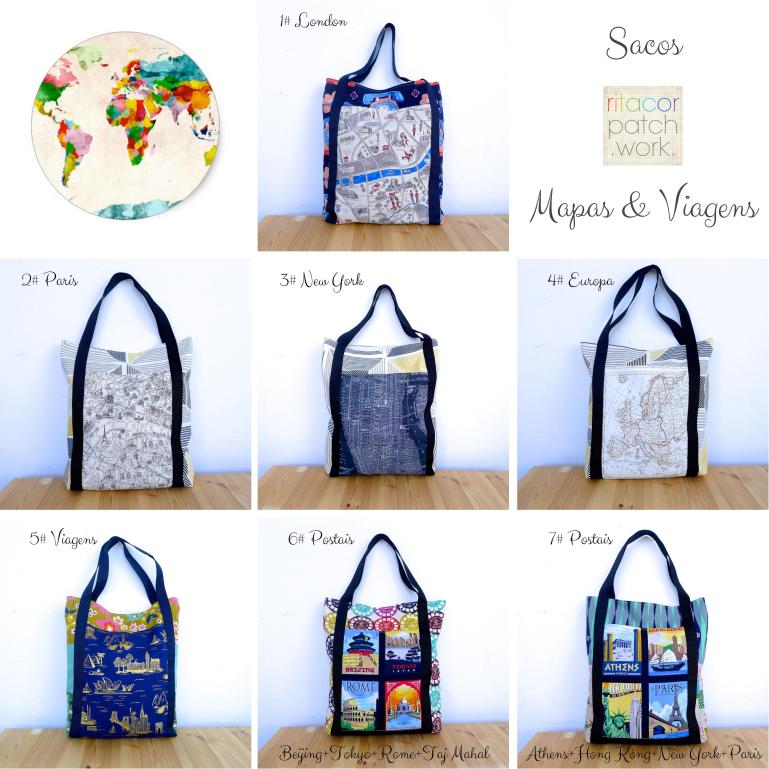 sacos mapas e viagens