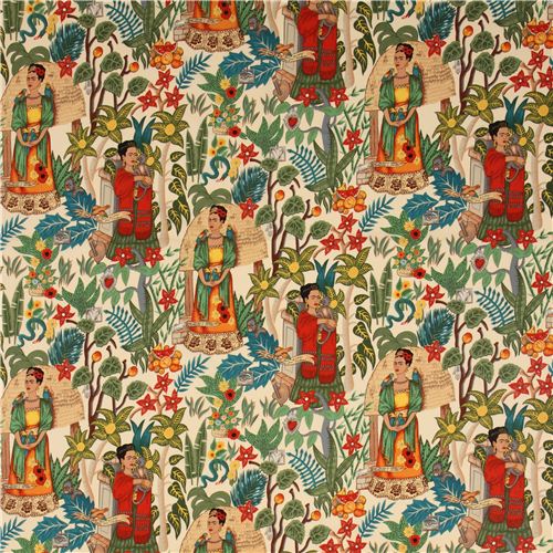 Frida-Kahlo-fabric-Mexico-garden-by-Alexander-Henry