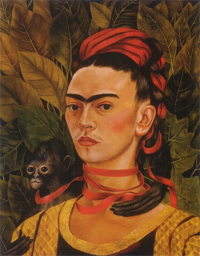 self-portrait-with-monkey-1940